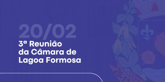 Câmara Municipal de Lagoa Formosa se reúne nesta terça-feira (20)